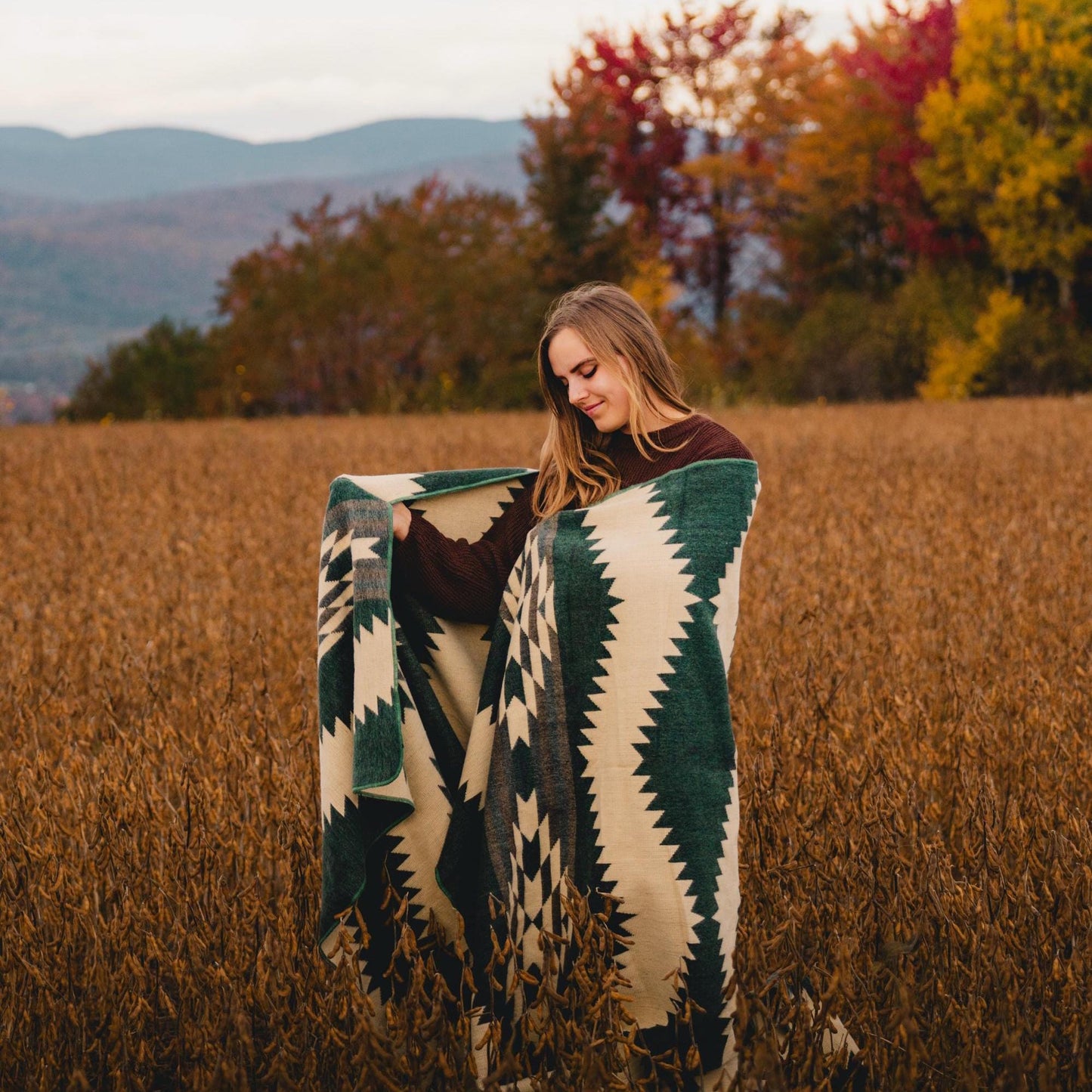 Alpaca Blanket - Glasgow - Art Andina - Alpaca wool blanket in Queen Size | Reversible Aztec Throw Blanket with Native Design | Southwestern Blanket Boho | Navajo Blanket Style