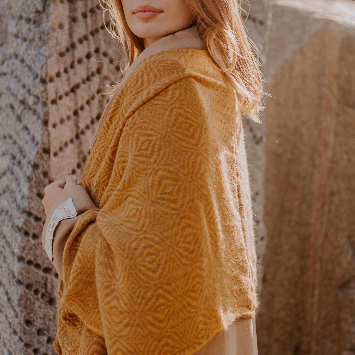 Alpaca mustard scarf - Art Andina - Alpaca mustard scarf