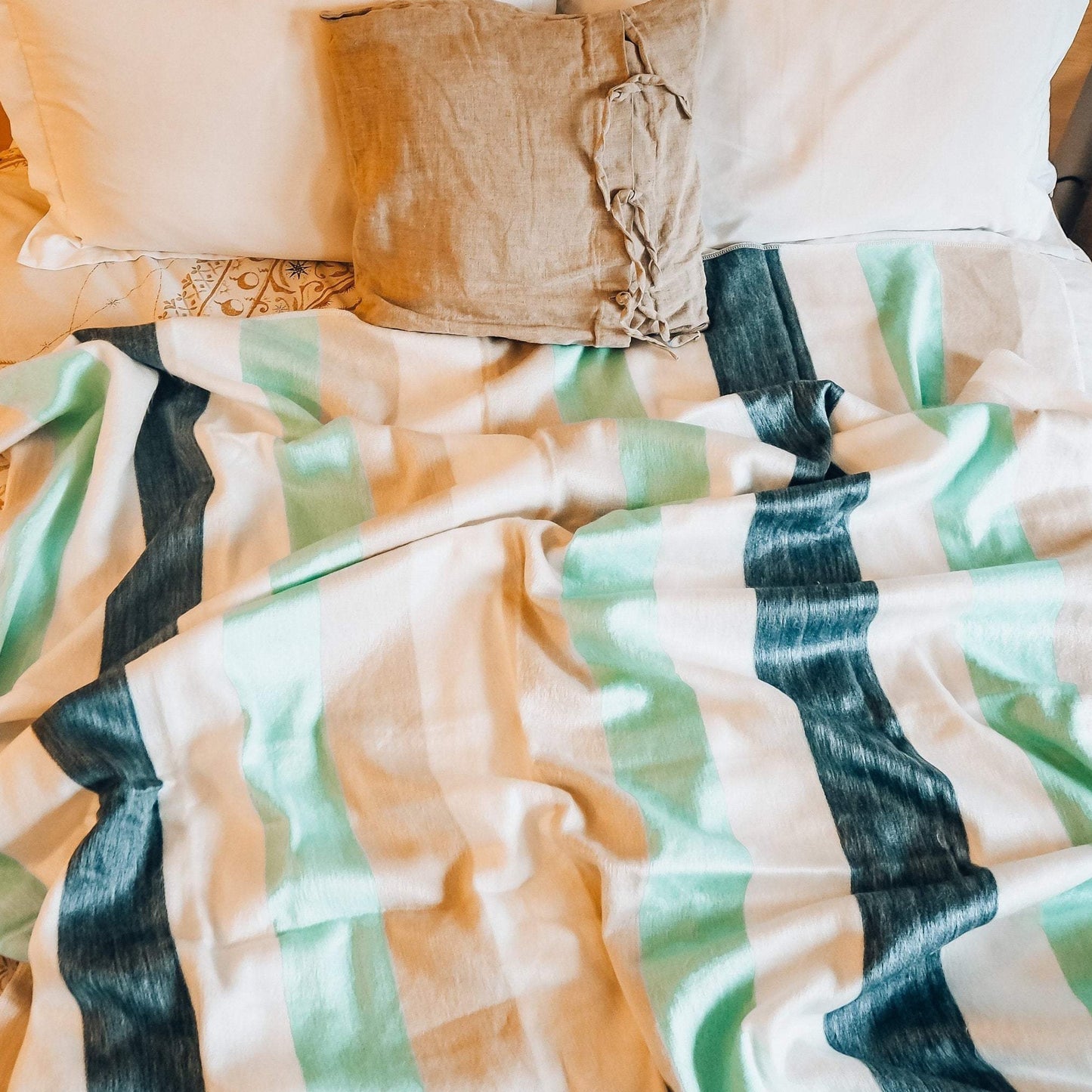 Alpaca Throw blanket - Riviera - Art Andina - Alpaca blanket - Boho throw blanket - neutral throw - cream cozy blanket - meditation blanket - yoga blanket - scandi decor - hygge blanket