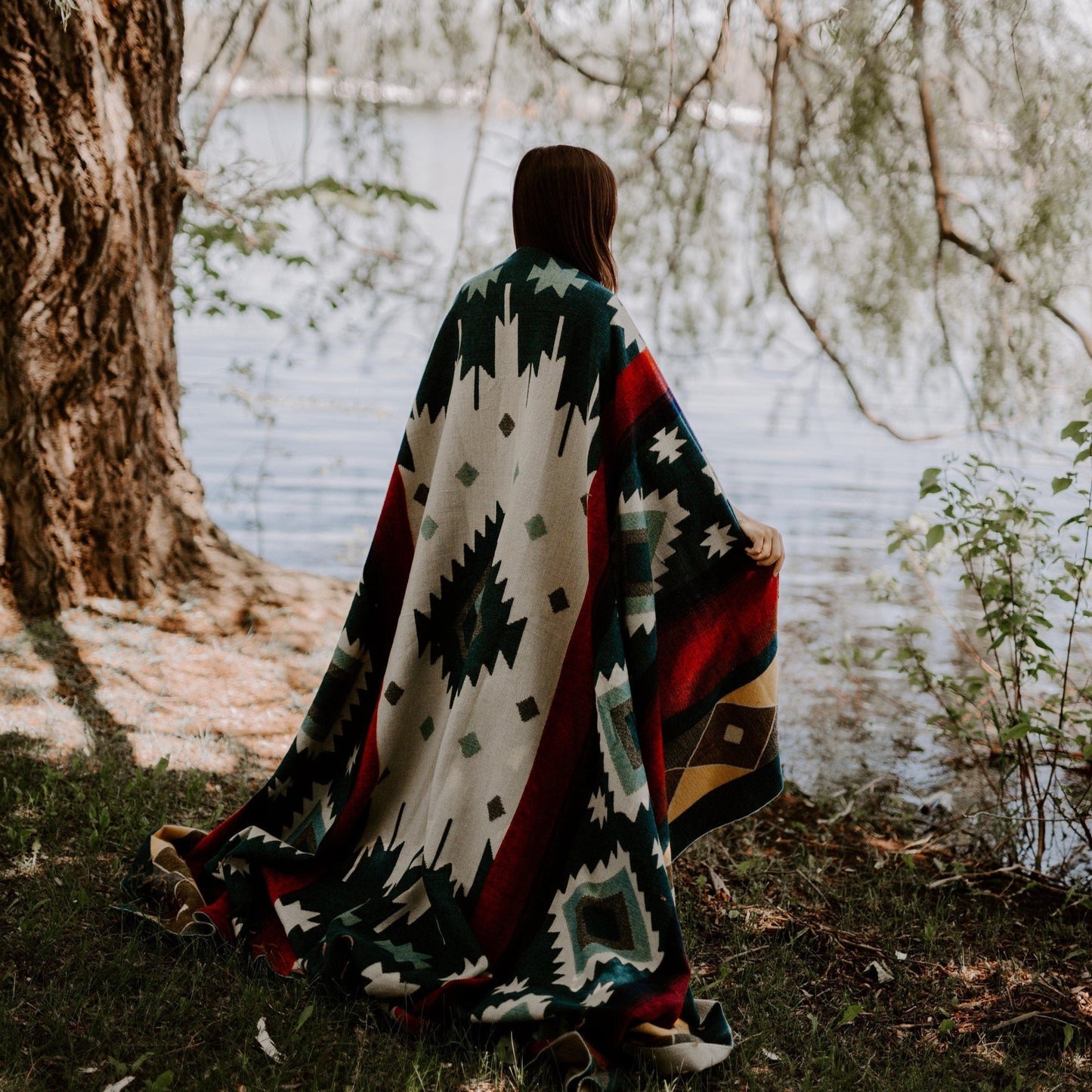Alpaca wool blanket - Rio - Art Andina - Alpaca wool queen blanket - Large Aztec boho Blanket - Native Design Travel Blanket - Picnic Blanket - Boho Blanket - Southwestern Blanket