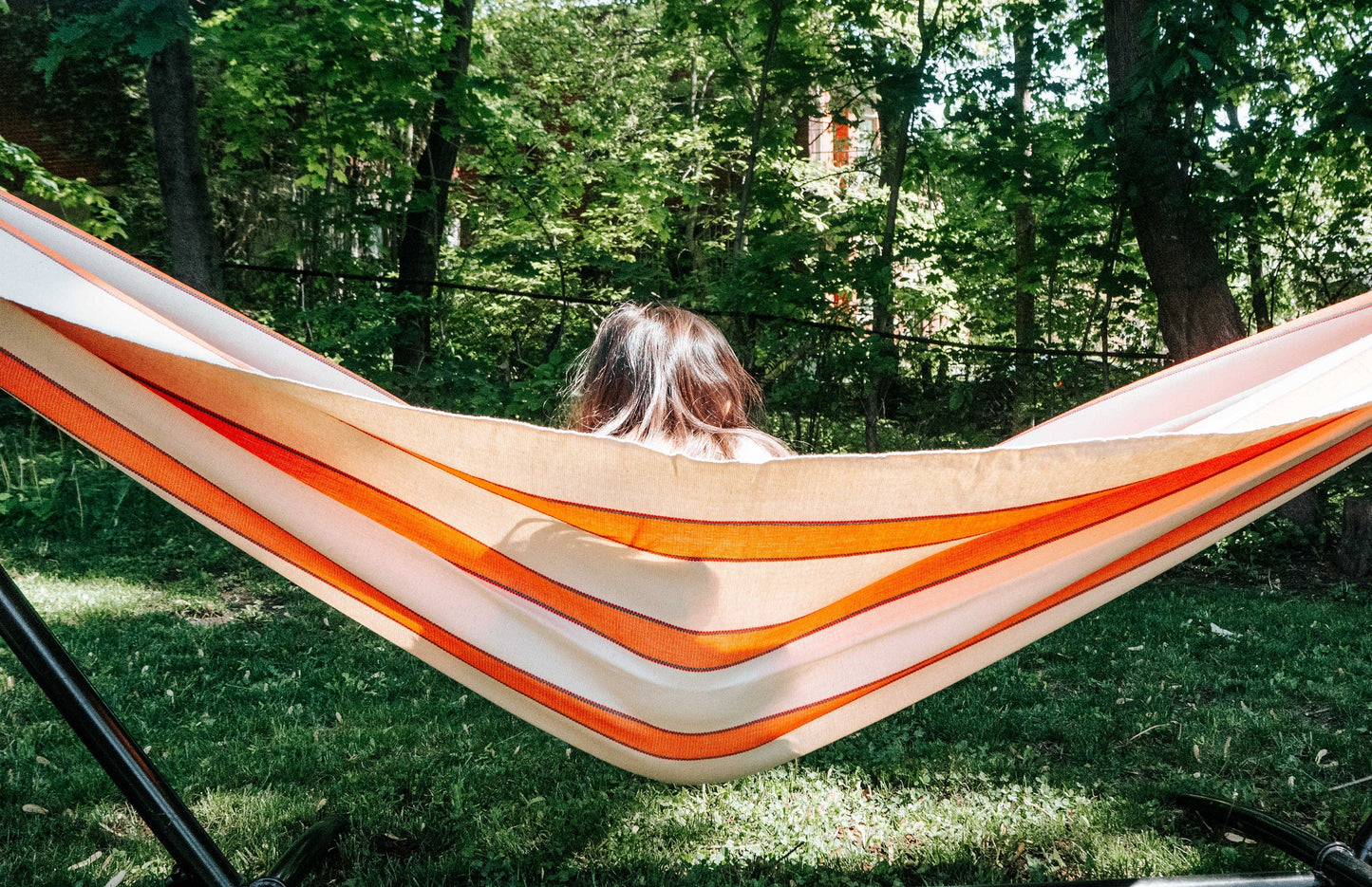 Handwoven Hammock - Kennebunk - Art Andina - Boho Hammock Handwoven Natural Cotton
