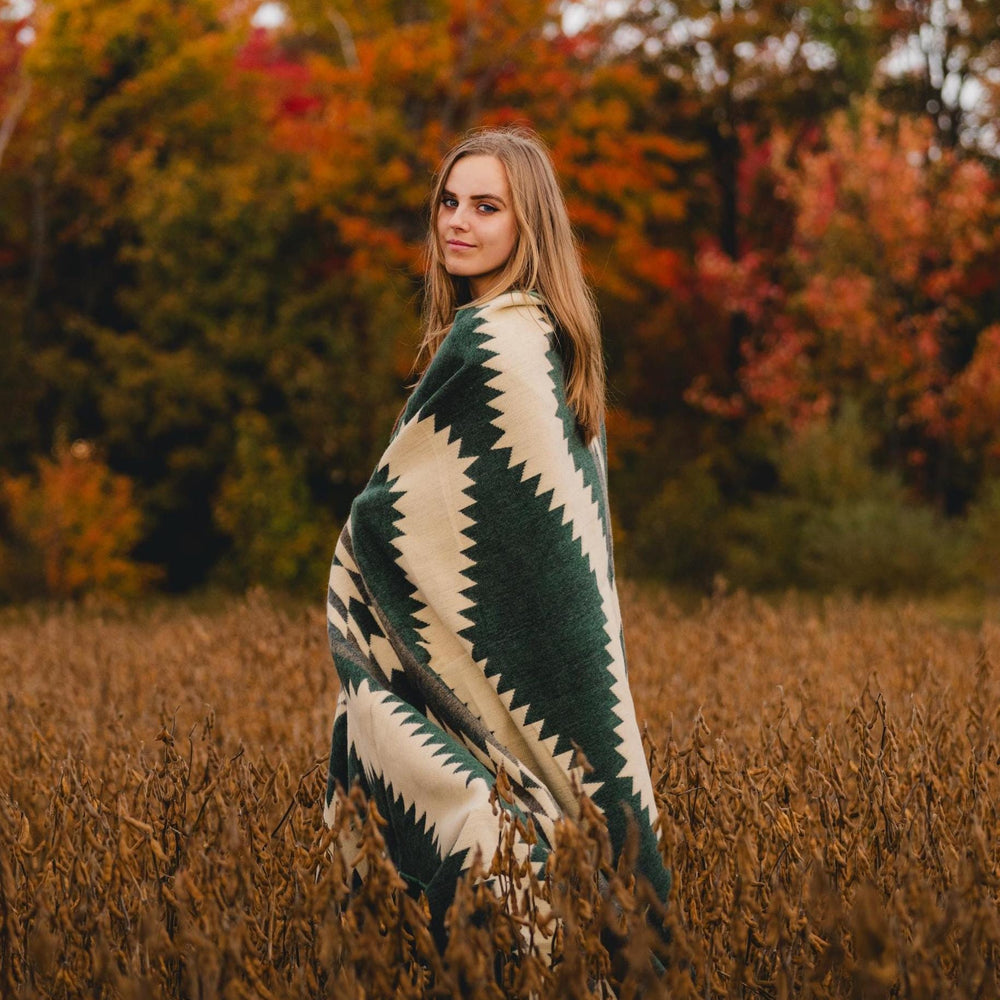 
                  
                    Alpaca Blanket - Glasgow - Art Andina - Alpaca wool blanket in Queen Size | Reversible Aztec Throw Blanket with Native Design | Southwestern Blanket Boho | Navajo Blanket Style
                  
                