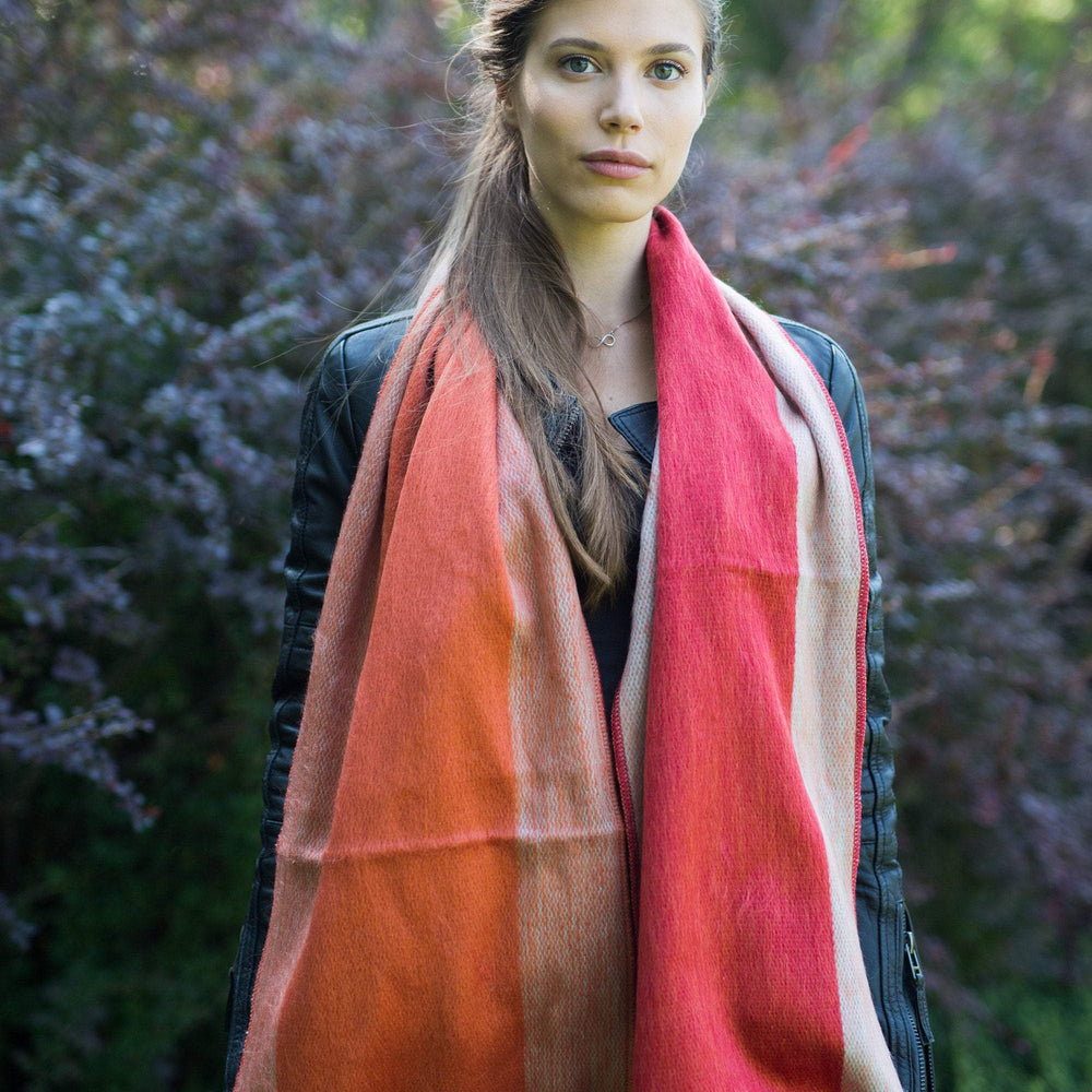 
                  
                    Alpaca Shawl Scarf - Burnt orange - Art Andina - Alpaca Shawl, Alpaca scarf orange tones -Christmas gift alpaca wrap -oversized scarf - Hygge scarf - ombré alpaca shawl, pashmina alpaca
                  
                
