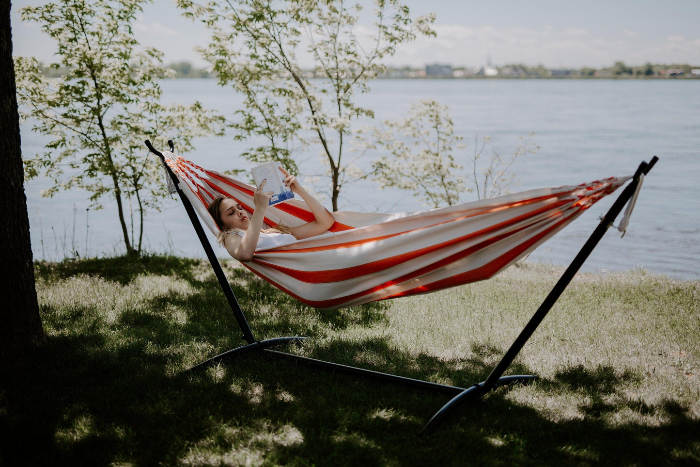 Handwoven Hammock - Kennebunk - Art Andina - Boho Hammock Handwoven Natural Cotton