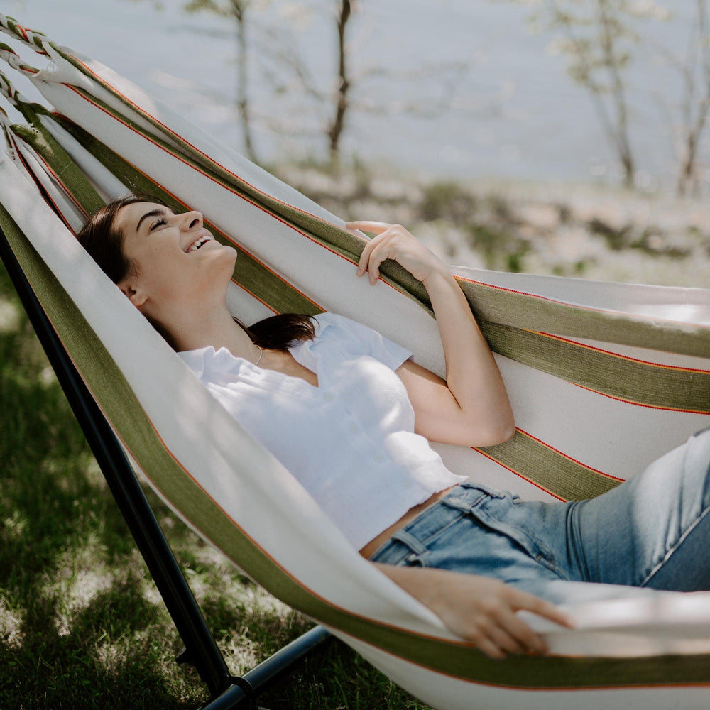 Handwoven Hammock - Oregon - Art Andina - Large Boho Hammock woven in cotton