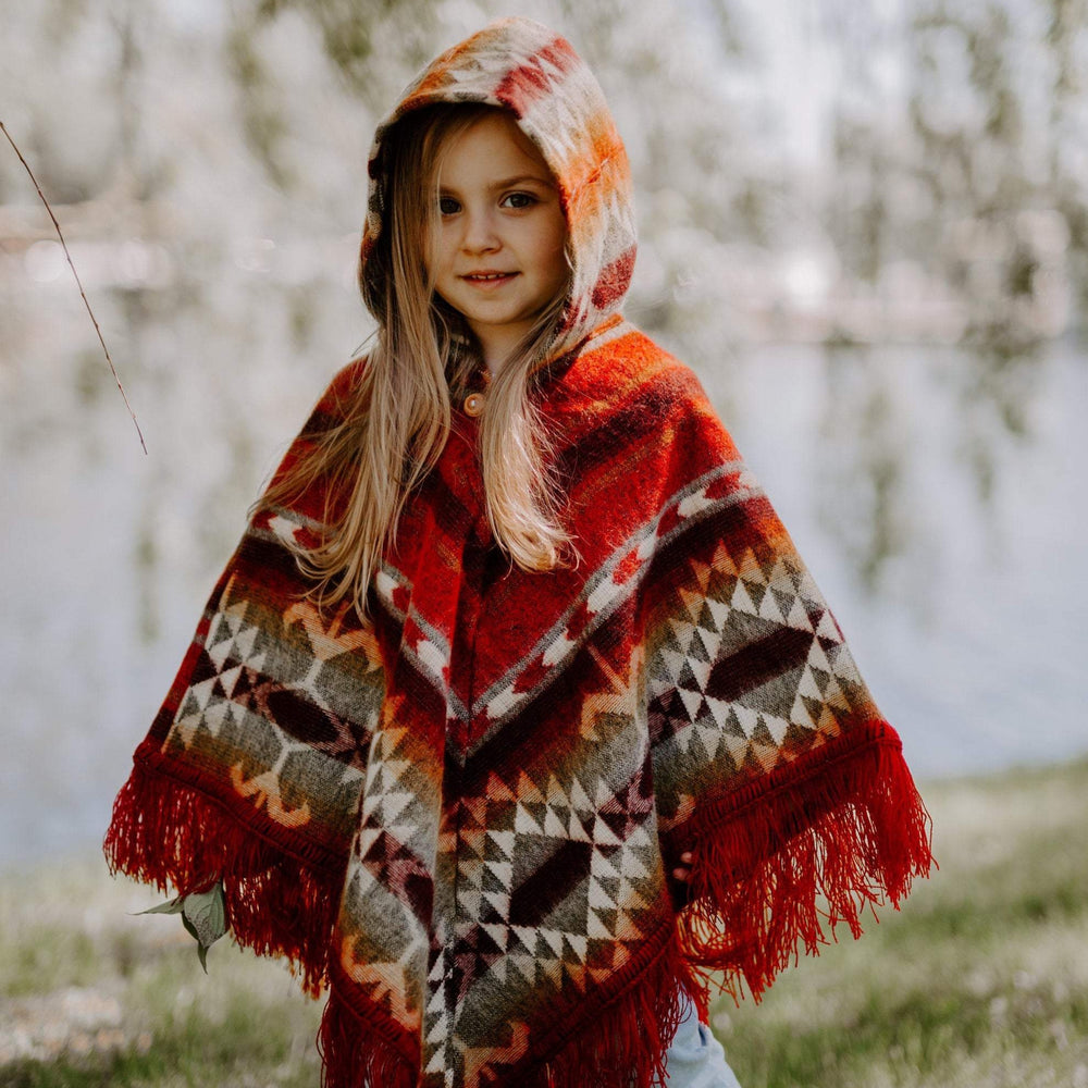 
                  
                    Unisex Child Poncho - Art Andina - Unisex kids poncho, poncho toddler, Alpaca native poncho, Unisex kid outerwear, hoodie toddler, boho baby, ethnic print poncho, poncho boy
                  
                