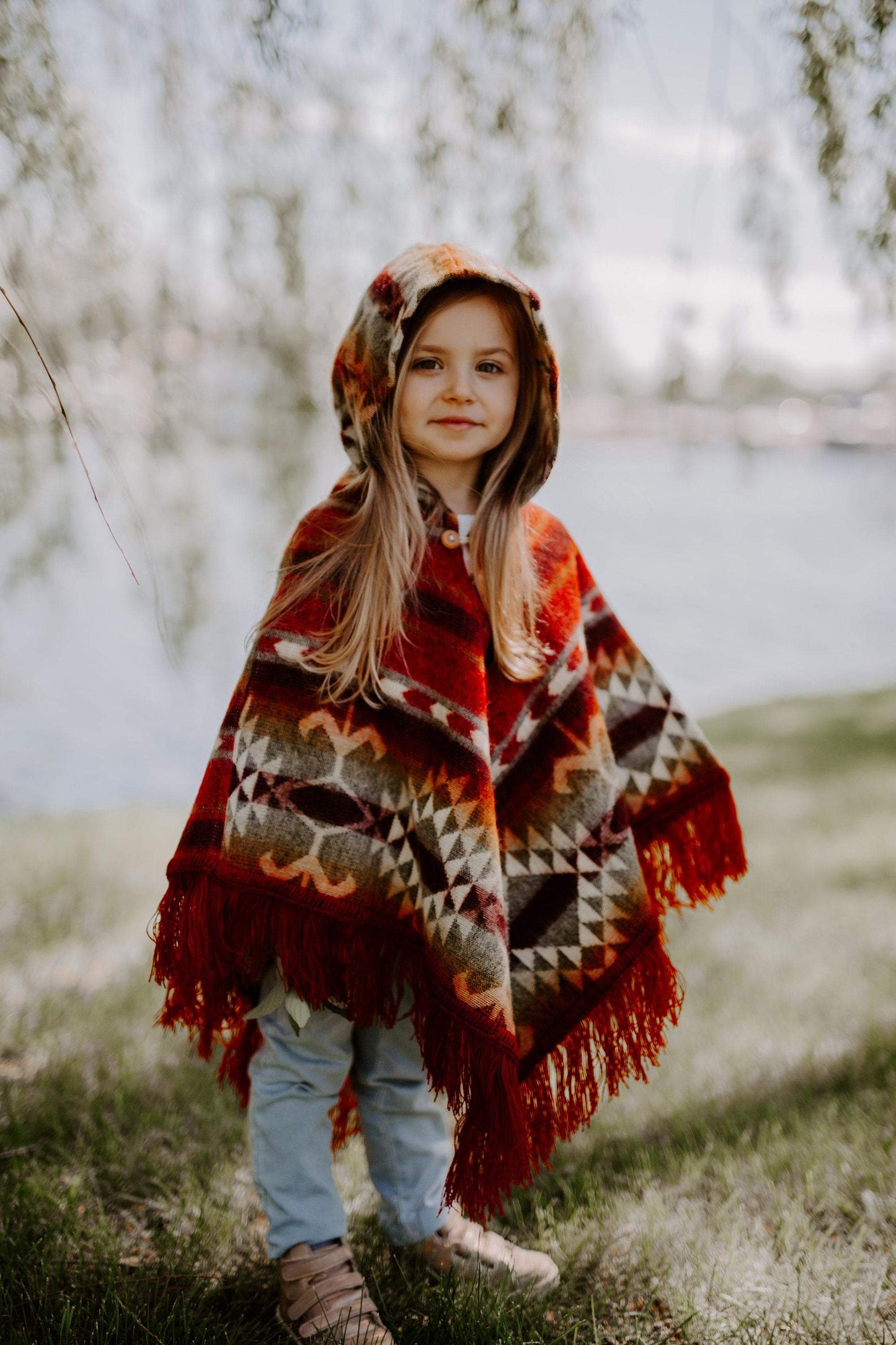 Unisex Child Poncho - Art Andina - Unisex kids poncho, poncho toddler, Alpaca native poncho, Unisex kid outerwear, hoodie toddler, boho baby, ethnic print poncho, poncho boy